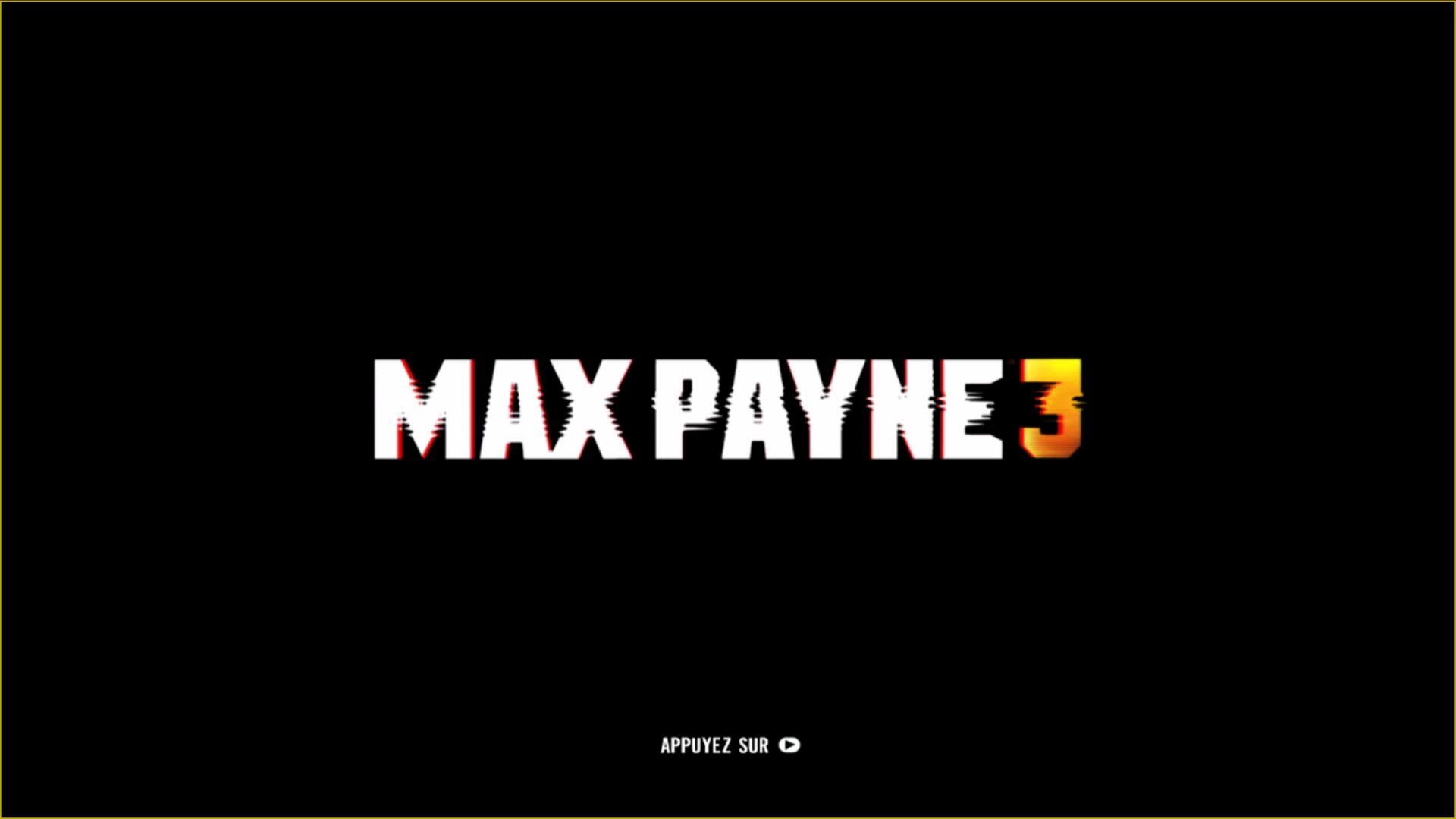 Max Payne 3 title screen for Xbox 360